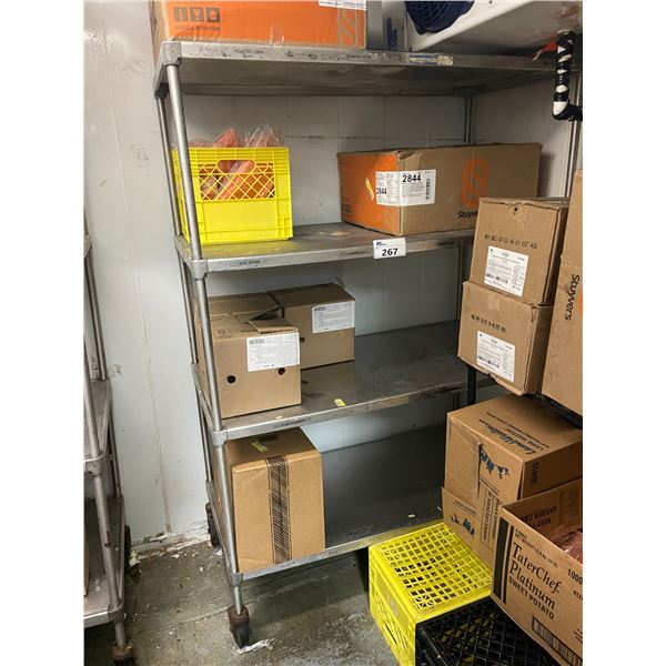 5 TIER STAINLESS STEEL 47"W X 24"D X 69"H MOBILE COMMERCIAL EQUIPMENT RACK