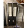 Image 2 : BLACK/GREY 4 DOOR COMMERCIAL LOCKER APPROX. 6'H X 15"D X 2'W