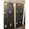 Image 2 : BLACK/GREY 4 DOOR COMMERCIAL LOCKER APPROX. 6'H X 15"D X 2'W