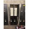 Image 2 : BLACK/GREY 4 DOOR COMMERCIAL LOCKER APPROX. 6'H X 15"D X 2'W