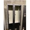 Image 2 : BLACK/GREY 4 DOOR COMMERCIAL LOCKER APPROX. 6'H X 15"D X 2'W