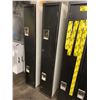 Image 2 : 2 BLACK/GREY 2 DOOR COMMERCIAL LOCKER APPROX. 6'H X 15"D X 2'W