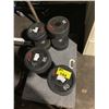 Image 2 : GP COMMERCIAL DUMBBELLS, 2 60LB 2 85LB & A FREE WEIGHT BAR APPROX. 86"