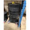 Image 1 : STACK OF 8 NEW AMERICAN BARBELL COMMERCIAL 25 KG FREE WEIGHT RUBBER BUMPERS ON MOBILE FREE WEIGHT