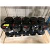 Image 2 : SET OF 10 NEW GP RUBBER COATED DUMBBELLS WEIGHT SIZE 100KG, 95, 90, 85, 80