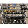 Image 3 : LIFE FITNESS GREY COMMERCIAL 3 TIER WEIGHT RACK WITH 14 SET OF RUBBER COATED COMMERCIAL DUMBBELLS