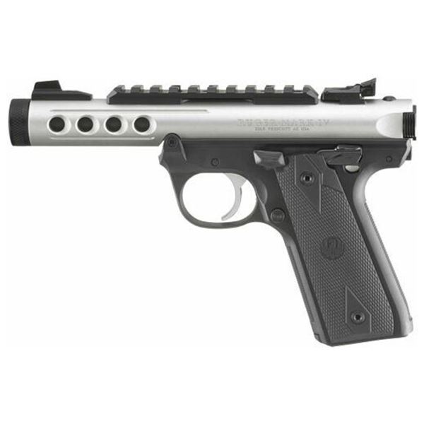 RUGER MARK IV 22/45 LITE .22LR 4.4" BULL AS THREADED CLEAR