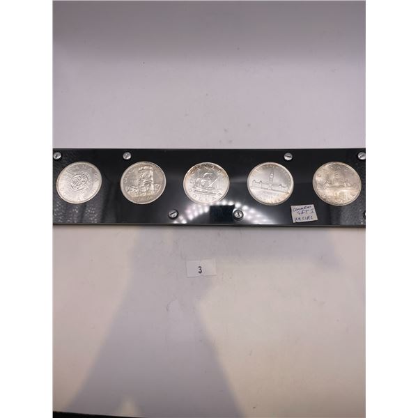 Commemorative Canadian Dollars (1934-1964) 23.3g 80% Silver/each