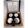 Image 1 : 1976 Montreal Olympic Proof Coin Set 4 Coins .925 Silver 4.32 Troy Ounces