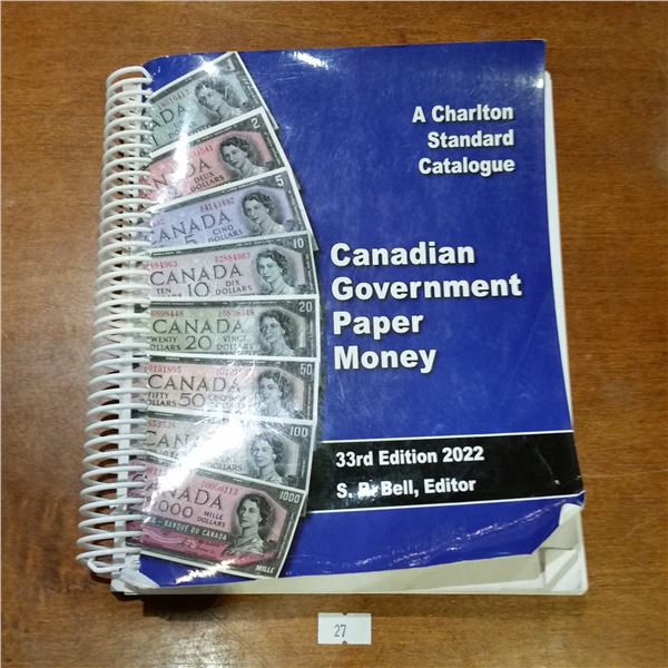 2022 Canadian Paper Money Charlton Catalogue