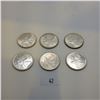 Image 1 : 6 80% Silver Quarters