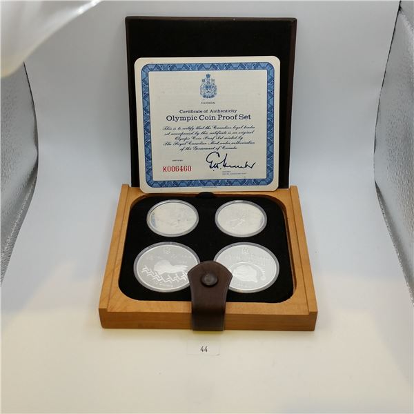 1976 Montreal Olympic Proof Coin Set Series IV 4 Coins .925 Silver 4.32 Troy Ounces