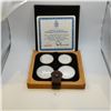 Image 1 : 1976 Montreal Olympic Proof Coin Set Series IV 4 Coins .925 Silver 4.32 Troy Ounces