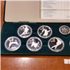 Image 2 : 1988 Calgary Olympic Proof Coin Set 10 Coins 1 Troy Ounce Silver Each