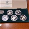 Image 3 : 1988 Calgary Olympic Proof Coin Set 10 Coins 1 Troy Ounce Silver Each