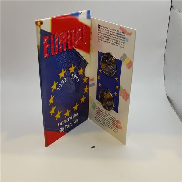Europe 1992-1993 Commemorative Fifty Pence Issue