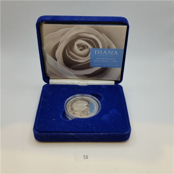 Royal Mint Diana Princess of Wales Silver Proof Memorial Coin