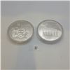 Image 1 : 2 1976 Montreal Olympic $10 Coins 96g 2.88toz  .925 Silver