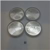 Image 1 : 4 1976 Montreal Olympic $5 Coins 97.2g 3.12 toz .925 Silver