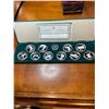 Image 1 : 1988 Calgary Olympic Proof Coin Set 10 Coins 1 Troy Ounce Silver Each