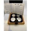 Image 1 : 1976 Montreal Olympic Proof Coin Set 4 Coins .925 Silver 4.32 Troy Ounces