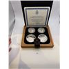 Image 1 : 1976 Montreal Olympic Proof Coin Set 4 Coins .925 Silver 4.32 Troy Ounces