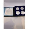 Image 1 : 1976 Montreal Olympic Proof Coin Set 4 Coins .925 Silver 4.32 Troy Ounces