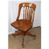 Image 1 : VINTAGE H. KRUG ONTARIO WOODEN BANKERS CHAIR