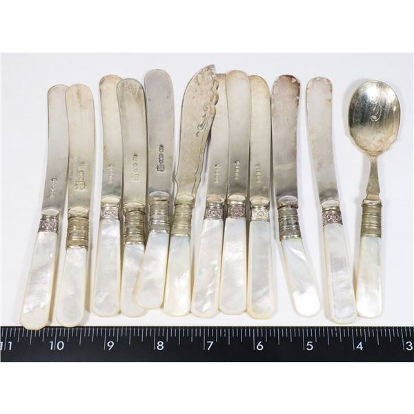 LARGE BUNDLE OF SILVER PLATED BUTTER KNIVES