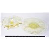 Image 1 : TWO PIECES OF YELLOW DEPRESSION GLASS