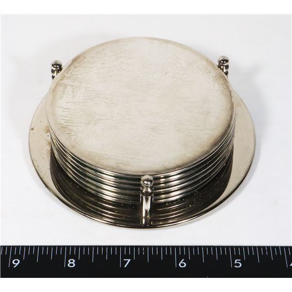 SET OF ELEGANCE SILVER PLATED ON STEEL