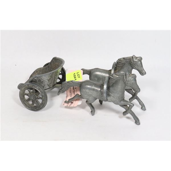 VINTAGE HEAVY METAL CHARIOT FIGURE