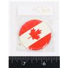 Image 1 : VINTAGE CANADIAN FLAG BUTTON/PIN STILL WRAPPED