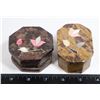 Image 1 : 2 SMALL STONE JEWELRY BOXES