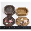 Image 2 : 2 SMALL STONE JEWELRY BOXES