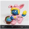 Image 1 : VINTAGE SMURFETTE PINK EASTER BUNNY EGGS