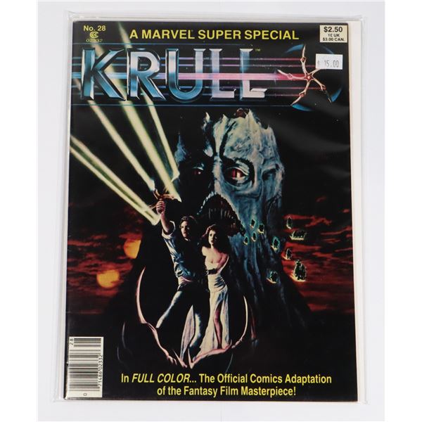 MARVEL KRULL ISSUE #28 THE OFFICIAL COMICS