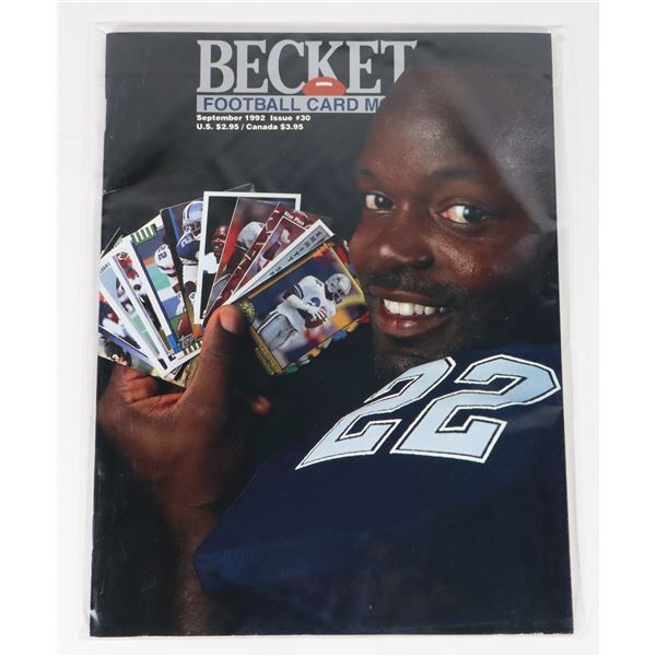 BECKETT FOOTBALL CARD MONTHLY SEPTEMBER 1992