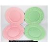 Image 1 : MEDALTA DINNER PLATES. 10" TWO PINK AND TWO GREEN