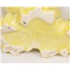 Image 2 : MCCOY POTTERY VASE, CORNOCOPIA YELLOW STAMPED. 7"
