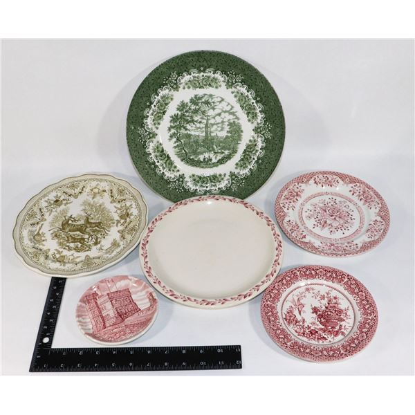 VINTAGE TRANFERWARE PLATES