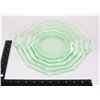 Image 1 : URANIUM GLASS PLATTER GREEN, 11 1/2 INCHES