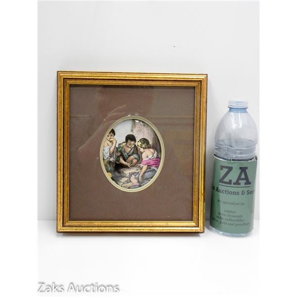 FRAMED ANTIQUE MURILLO PRINT PORCELAIN MINI