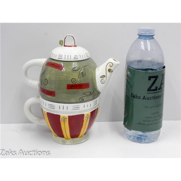 MODERN CERAMIC TEAPOT AND CUP FOR ONE SET