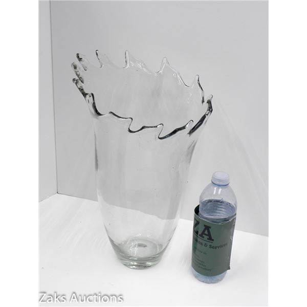 VERY LARGE CONTEMPORARY CLEAR VASE
