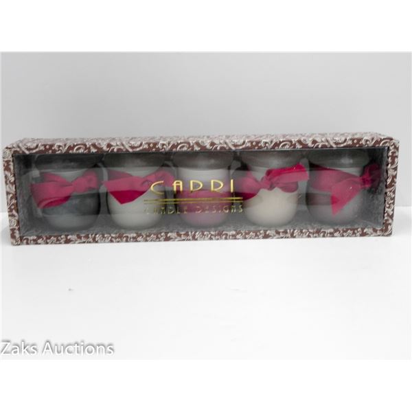 NEW 5-PACK CAPRI DESIGN CANDLES