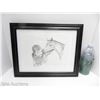 Image 1 : VINTAGE FRAMED 1998 ORIGINAL PENCIL SKETCH ARTIST PAT MACINNIES