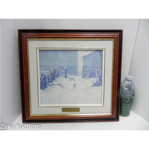 FRAMED PICTURE ARTIST BATEMAN "IN FOR THE EVENING"