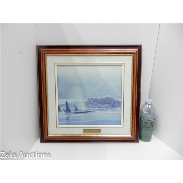 FRAMED PICTURE ARTIST BATEMAN "ORCA PROCESSION"