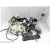 Image 2 : BOX WITH RANDOM REMOTES, CORDS, CORDLESS PHONE & MORE